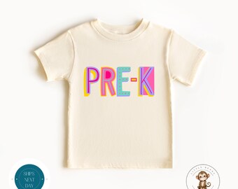 Pre-K School Shirt | Trendy First Day of Pre School | Back to School Shirt | First Day School Photo Shirt