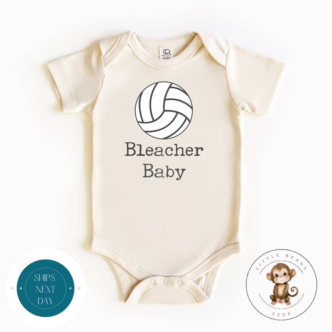 Bleacher Baby Volleyball Baby Onesie® Cute Baby Shower Gift Sibling Sports Tshirt Sports Onesie