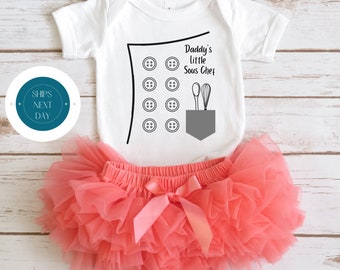 Daddys Sous Chef Baby Onesie® | Custom Kids Tshirt | Cute Baby Onesie® | Baby Shower Gift