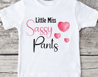Little Miss Sassy Pants Baby Onesie® | Custom Kids Tshirt | Baby Bodysuit | Girly Tee