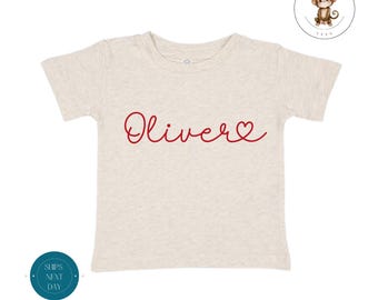 Personalized Valentine Name Kids Tshirt | Boys Girls Custom Valentines Day Sweatshirt | Valentine Baby Onesie® | Toddler Valentine