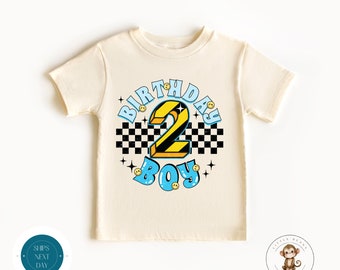 2nd Birthday Boy Construction Retro Baby Onesie® | Two Birthday Boy Tshirt | Birthday Party Shirt