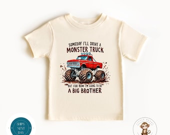 Big Truck Big Brother Shirt| Big Brother Boys Funny Sweatshirt | Announcement Brother Baby Onesie®