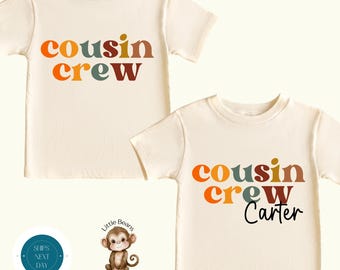 Cousin Crew Personalized Kids Shirt | Matching Unisex Cousin Shirts| Infant Toddler Teenager Cousin Shirts