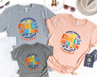 Family 2024 Vacation Shirts | Making Memories Matching Shirts | Beach Custom Bright Color Vaca Shirts