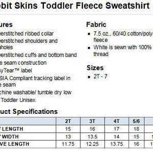 rabbit skins toddler fleece sweatshirt