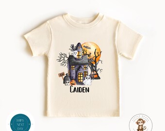 Personalized Haunted House Halloween Shirt: Kids Trick or Treat Onesie