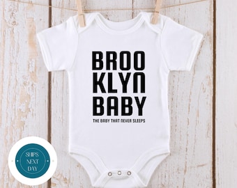Brooklyn Baby Onesie® | Funny Baby Onesie® | Baby Shower Gift | Baby That Never Sleeps