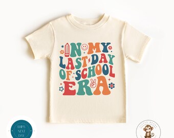 Last Day Of School Retro Kids Tshirt | Summer Vacation | Cute Kids Gift |  End of Year School Shirt