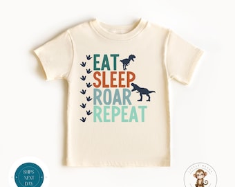 Eat Sleep Roar Repeat Boys Shirt | Dinosaur Kids Tshirt | Dino Sweatshirt | Custom Baby Onesie®