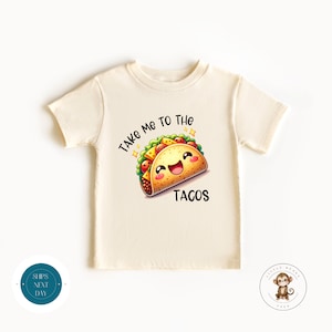 Take Me to the Tacos Kids Shirt | Funny Foodie Kids Tshirt | Cute Taco Kids Tee