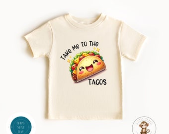 Take Me to the Tacos Kids Shirt | Funny Foodie Kids Tshirt | Cute Taco Kids Tee