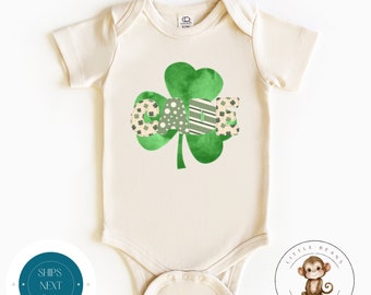 Personalized Kids St Patricks Name Shamrock Baby Onesie® | Custom St Pats Kids Sweatshirt | St Patricks Day Kids Gift