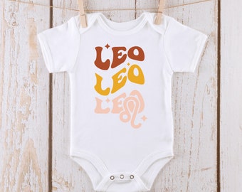 Leo Onesie® | T-shirt Leo enfant personnalisé | Zodiac Onesie® | Combinaison astrologique®