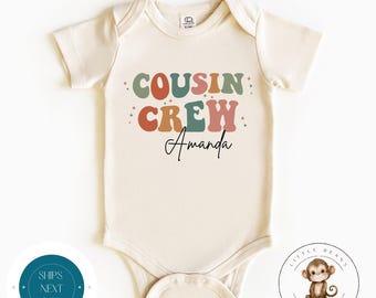 Cousin Crew Personalized Retro Baby Onesie® | Custom Matching Cousin Shirts| Baby through Adult Shirts