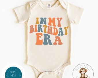 In My Birthday Era Baby Onesie® | Custom Retro Birthday Kids Tshirt | Cute Kids Gift | Retro Birthday Onesie®