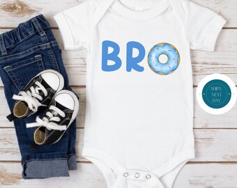 BRO Donut Onesie® | Cute Funny Baby Onesie® | Baby Shower Gift | Little Brother Big Brother Onesie®