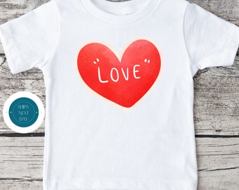 Valentines Day Love Heart Kids Tshirt | Cute Valentines Onesie® | Holiday Kids Tshirt | Custom Baby Bodysuit
