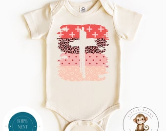 Easter Cross Baby Onesie® | Christian Catholic Jesus Religious Onesie® | Baby Shower Gift