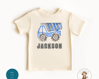 Personalized Construction Shirt | Truck Kids Shirt | Baby Shower Gift| Toddler Boys Shirt |  Construction Kids Shirt