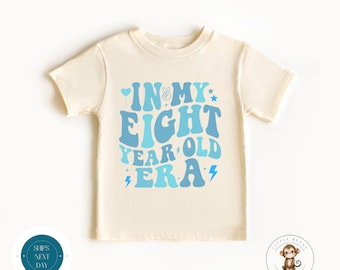 In My Eight Year Old Era Blue Baby Onesie® | Fourth Birthday Boys Tshirt |  Birthday Party Shirt