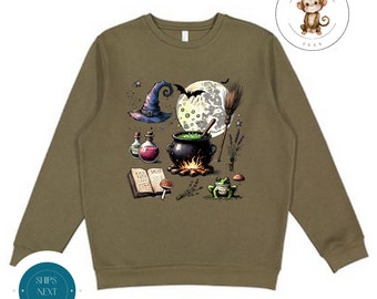Halloween Spooky Spells Sweatshirt | Cozy Hoodie Toddler Kids Adult | Gift For Her | Halloween Shirt