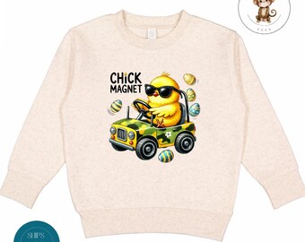 Chick Magnet Easter Kids Sweatshirt | Camo Chick Easter Kids Tshirt | Boys Easter Baby Onesie®