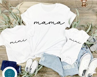 Mama Mini Script Matching Shirts | Mama Mini Kid Shirts Onesie® | Mothers Day Gift | Gift for Her | New Mom