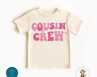 Cousin Crew Pink Retro Kids Shirt | Girl Cousin Baby Onesie® | Family Cousin Sweatshirt