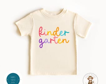 Kindergarten Pastel School Books Shirt | Cute First Day of Kindergarten | Back to School Shirt | First Day School Photo Shirt