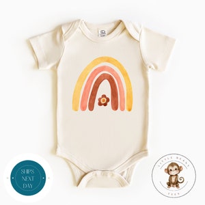 Neutral Rainbow Baby Onesie® | Cute Baby Shower Gift | Custom Kids Tshirt
