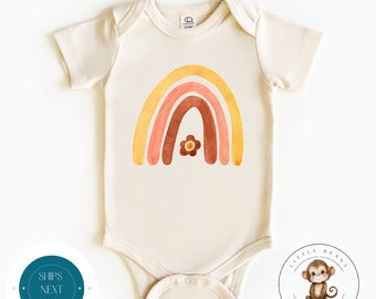 Neutral Rainbow Baby Onesie® | Cute Baby Shower Gift | Custom Kids Tshirt