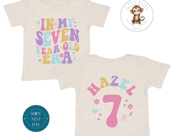 Personalized 7th Birthday Shirt | "In My Seven Year Old Era"