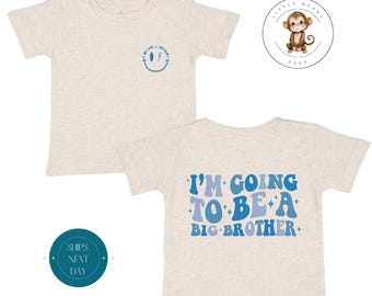 I have a Secret Going to Be a  Big Brother Pink Front Back Toddler Tshirt | Front Back Tshirt Onesie® | Big Brother Toddler Sweatshirt