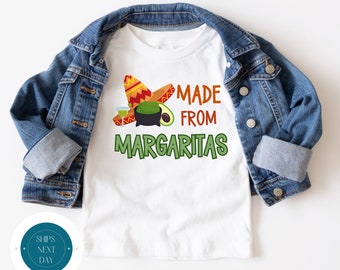 Made from Margaritas Custom Kids Tshirt | Custom Baby Onesie® | Cute Funny Tee