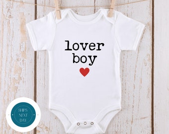 Lover Boy Heart Valentine Baby Onesie® | Valentines Kids Tshirt | Valentine Onesie® | Valentines Day Tee