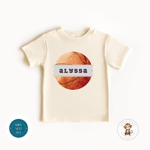 Basketball Girls Personalized Name Kids Tshirt | Cute Sports Baby Onesie® | Custom Gift for Kids | Basketball Kids Personalized Sweatshirt