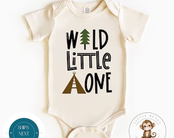 Wild Little One Birthday Baby Onesie® | First Birthday Unisex Tshirt | Cute Birthday Party Shirt