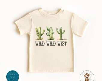 Wild Wild West Kids Tshirt | Cute Cacti Cowboy Baby Onesie® | Baby Shower Gift | Custom Gift for Kids