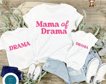 Mama of Drama Mom Mini Matching Shirts | Girl Mama Kid Shirts | Mothers Day Gift | Gift for Her | Funny Mama Mini Onesie®