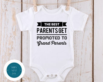 Best Parents Promoted to Grandparents Onesie® | Cute Baby Onesie® | Baby Announcement Reveal