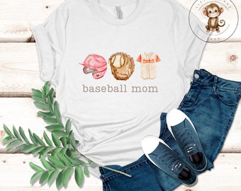 Baseball Mom Cute T-Shirt | Sports Mom Shirt | Gift for Her | Baseball Mama - Tball Mom