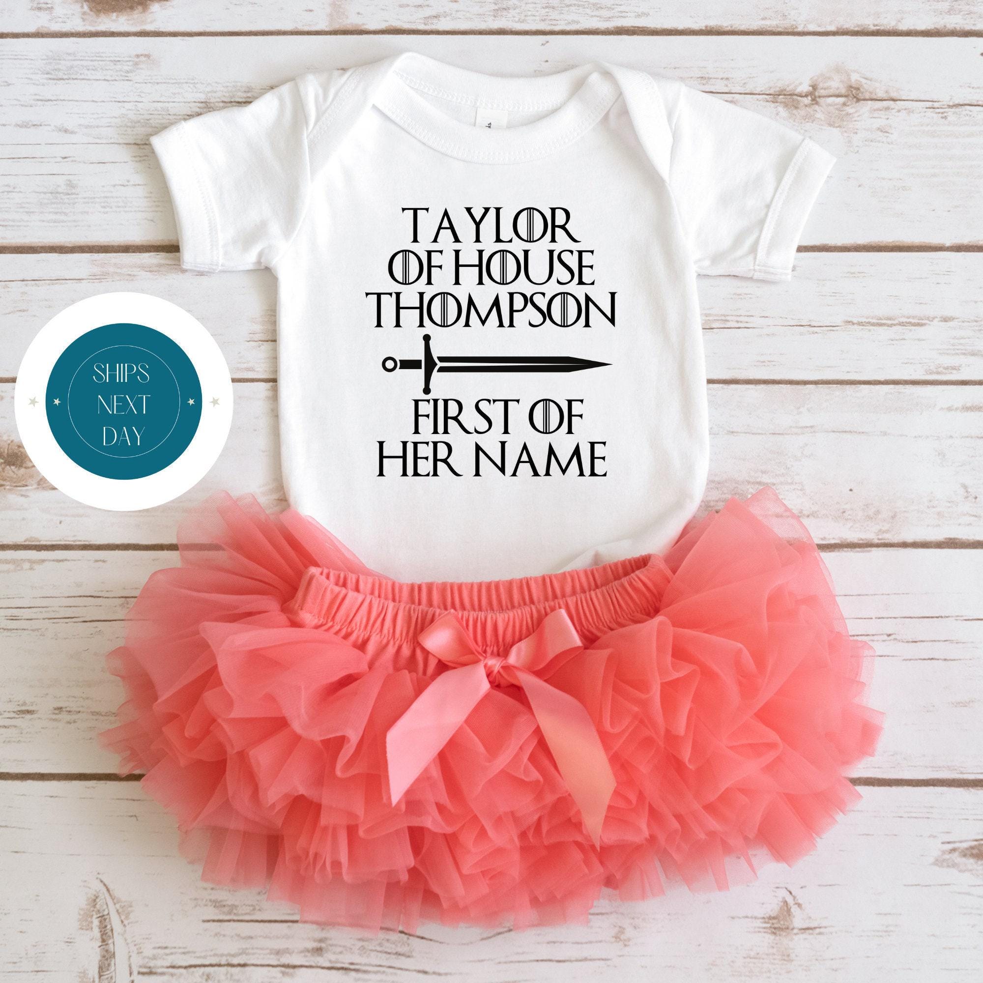 Game Of Thrones 'Born To Take The Throne' Baby Bodysuit – Funny Newborn Babygrow With Swords