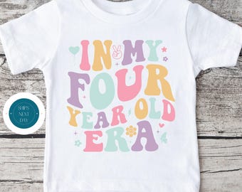In My Four Year Old Era Baby Onesie® | Fourth Birthday Girl Tshirt |  Birthday Party Shirt