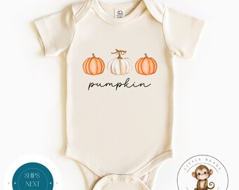 Watercolor Pumpkin Baby Onesie® | Fall Kids Tshirt | Cute Pumpkin Thanksgiving Halloween Shirt