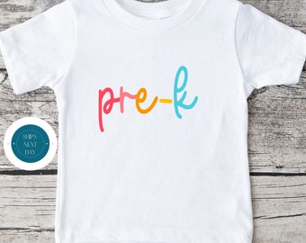 Pre-K Pastel School Shirt | First Day of Pre School | Back to School Shirt | First Day School Photo Shirt