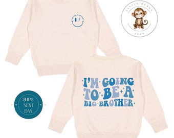 I have a Secret Going to Be a  Big Brother Pink Front Back Toddler Sweatshirt | Front Back Tshirt Onesie® | Big Brother Toddler Tshirt