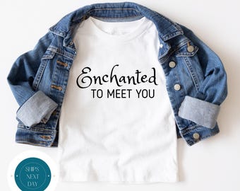 Enchanted to Meet You T Shirt | Custom Kids Tshirt | Baby Shower Gift