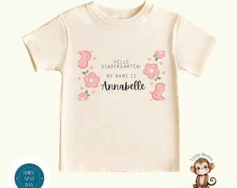 Girls Custom Name Grade First Day of School Shirt |  Personalized My Name is Shirt | Back to School Shirt | First Day School Photo Shirt