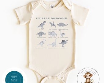 Future Paleontologist Baby Onesie® | Baby Shower Gift | Dinosaur Kids Tshirt | Dino Custom Onesie®